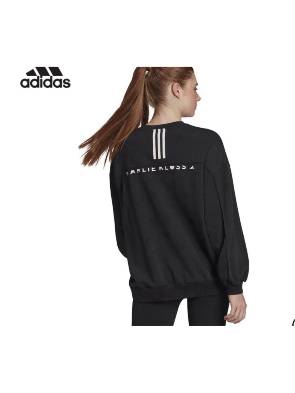 NWT Karlie Kloss Adidas Women's Crew Neck Black Sweatshirt Size XS
